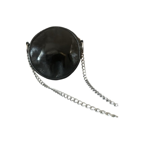 Hobo Deb Round  Bag Crossbody Black Patent Leather - Picture 10 of 15